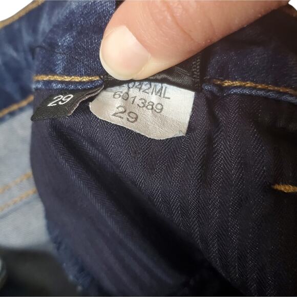 PARKER SMITH FRAYED HEM BOMBSHELL SKINNY JEANS DARK WASH WOMEN'S SIZE 29 - Picture 8 of 16